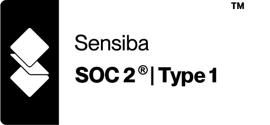 Sensiba SOC 2 Type 1 Badge